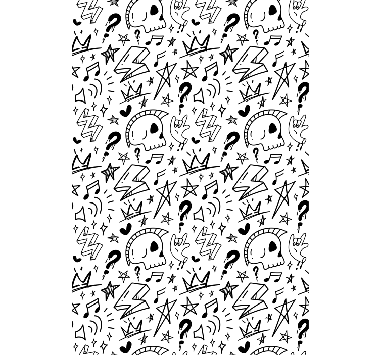 Cool znakovi uzorak tinejdžer Rolo zavjese - TenStickers