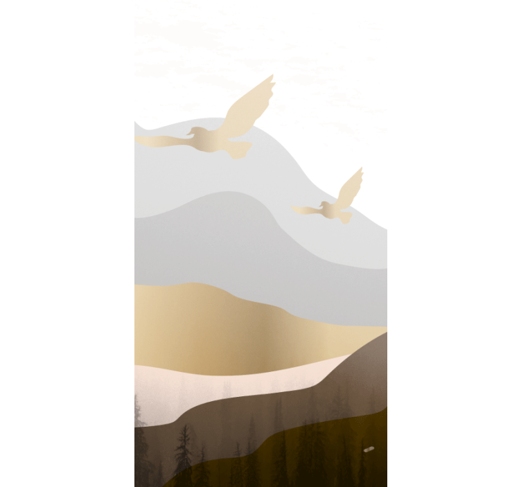 Rolo zavjese moderna uzorak letećih ptica - TenStickers