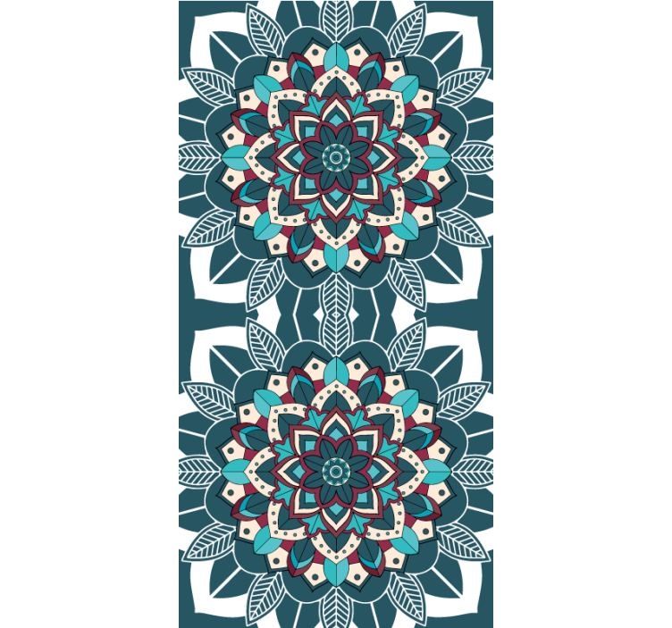 Rolo zavjese tekstura i uzorak elegantne plave pločice - TenStickers