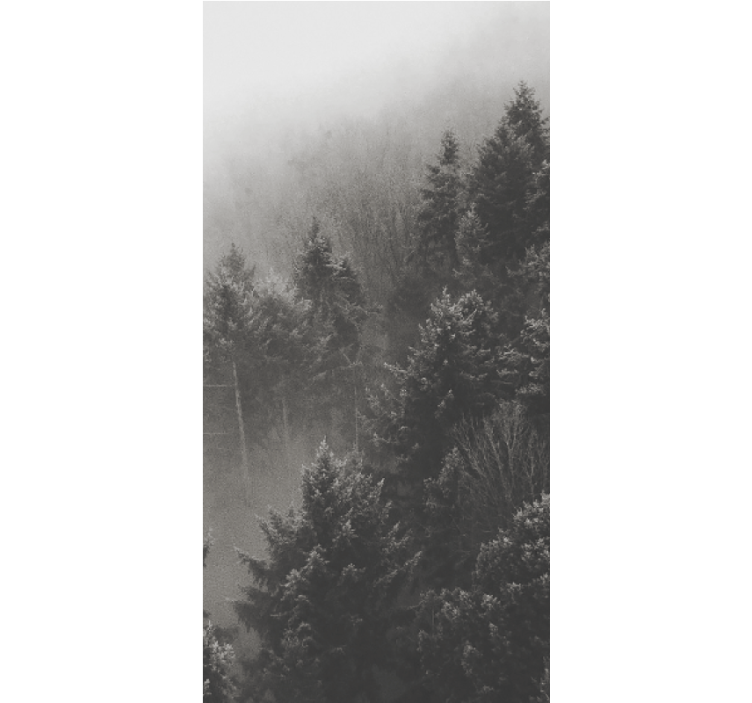 Rolo zavjese drveće siva šumska silueta - TenStickers