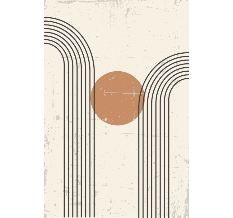 Apstraktna polusvod smeđa Rolo zavjese - TenStickers