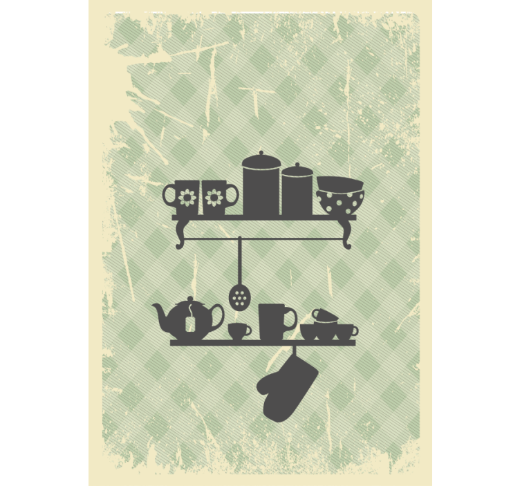 Zavjese za kuhinju police za kuhinju - TenStickers