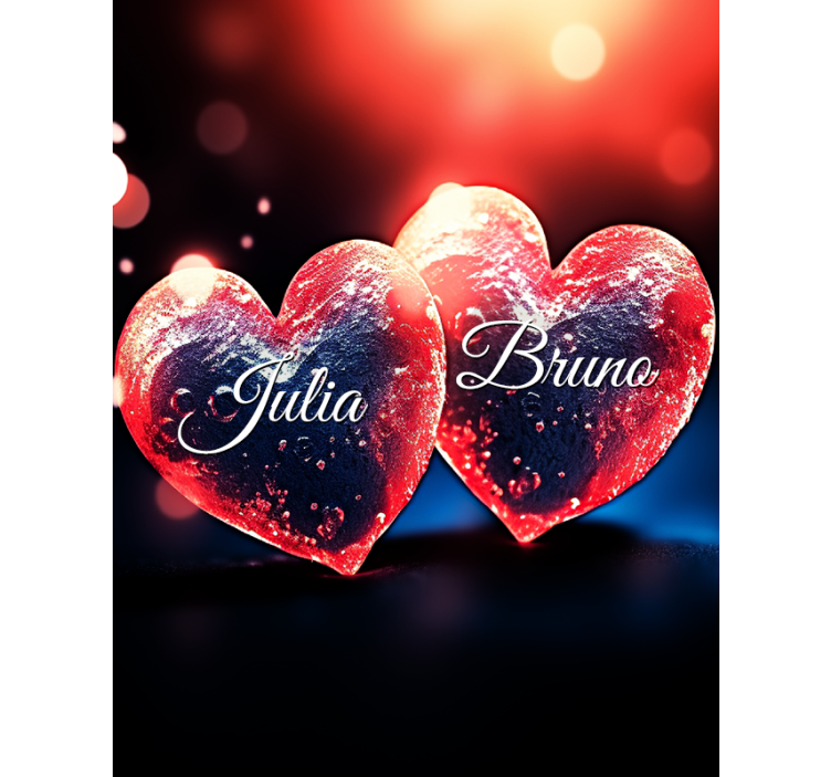 zavjese po mjeri srca s imenom - TenStickers