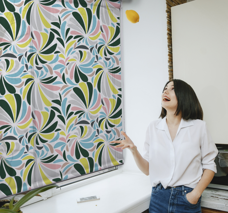 Rolo zavjese cvijeće i biljke stilski cvjetni uzorak - TenStickers