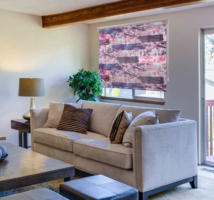 Cvjetni kolaž cvjetni rolo zavjesa - TenStickers