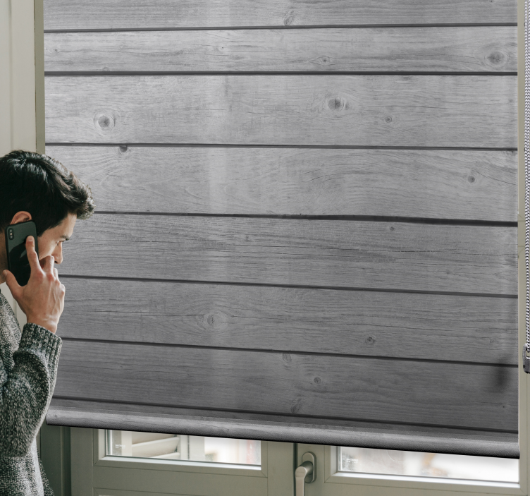 Drvena tamnosive rustikalne zavjese - TenStickers