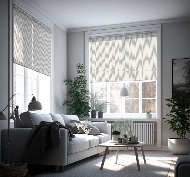 Sive linije rustikalna rolo zavjesa - TenStickers