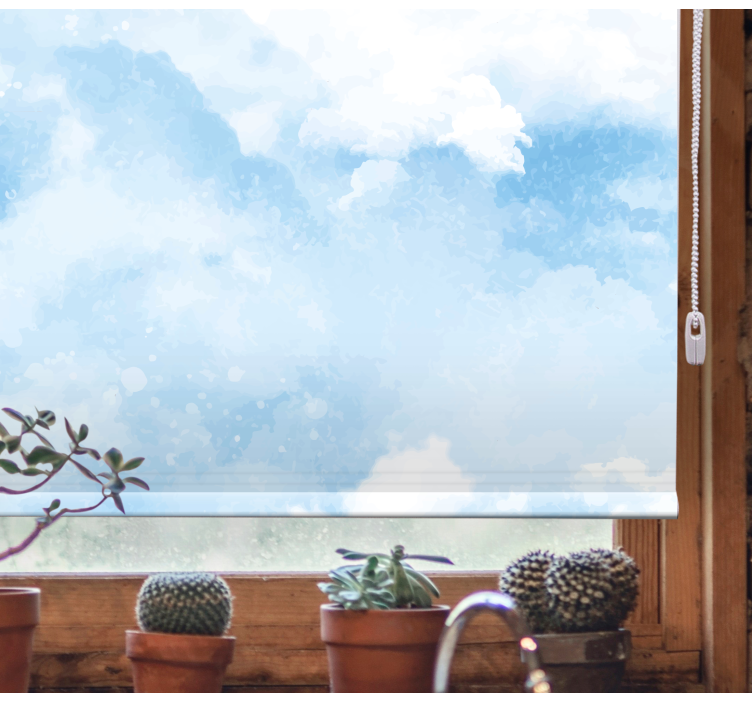 Akvarel oblaci glavna spavaća soba roleta - TenStickers