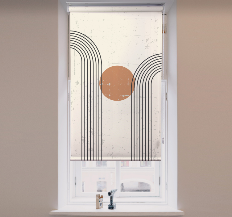 Apstraktna polusvod smeđa Rolo zavjese - TenStickers