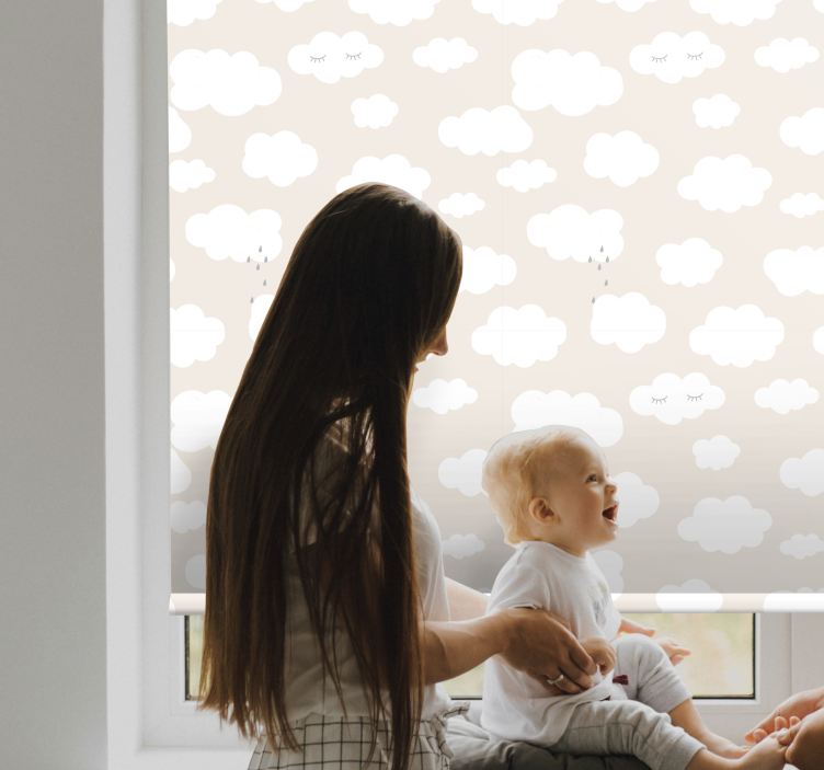 Bež pozadina sa Rolo zavjesem oblakom - TenStickers