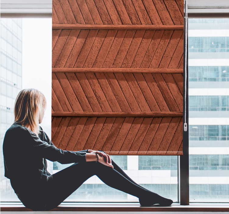 Dijagonalna drvena roleta u rustikalnom stilu - TenStickers