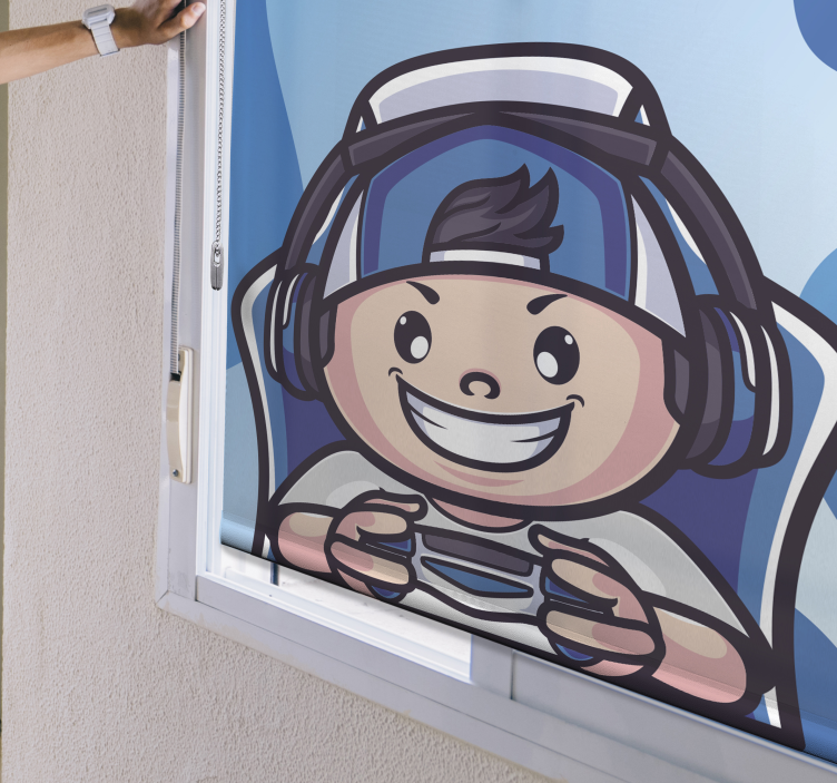 Dječak gamer djeca geek Rolo zavjese - TenStickers