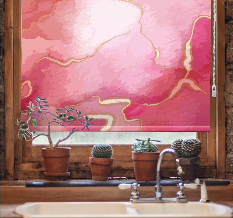 Efekt ružičastog i zlatnog mramora moderne rolete - TenStickers