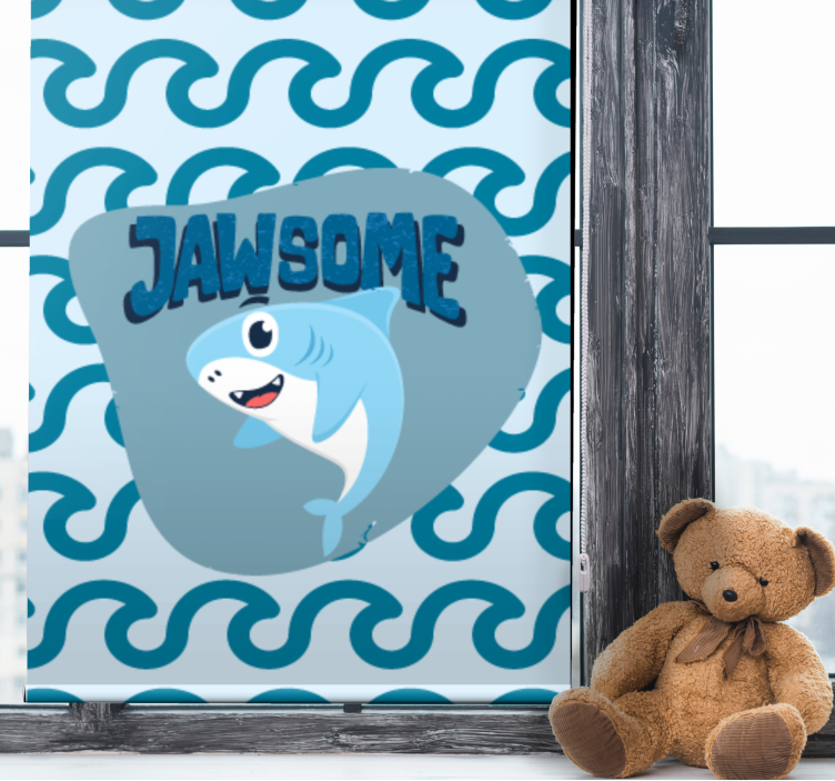Jawsome design sea creatures kupaonska rolo zavjese - TenStickers