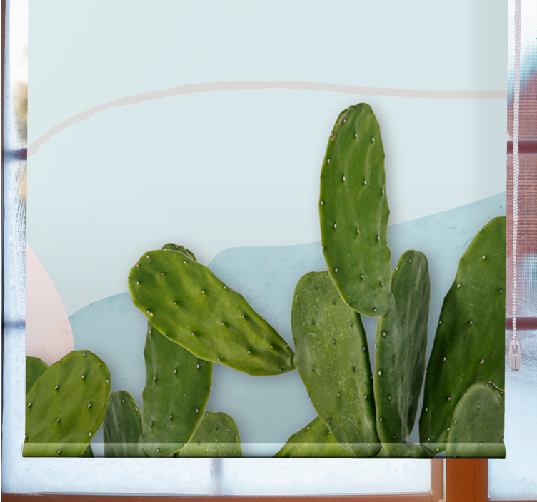 "kawaii" stil oblikuje kaktus rolo zavjesa slikanje - TenStickers