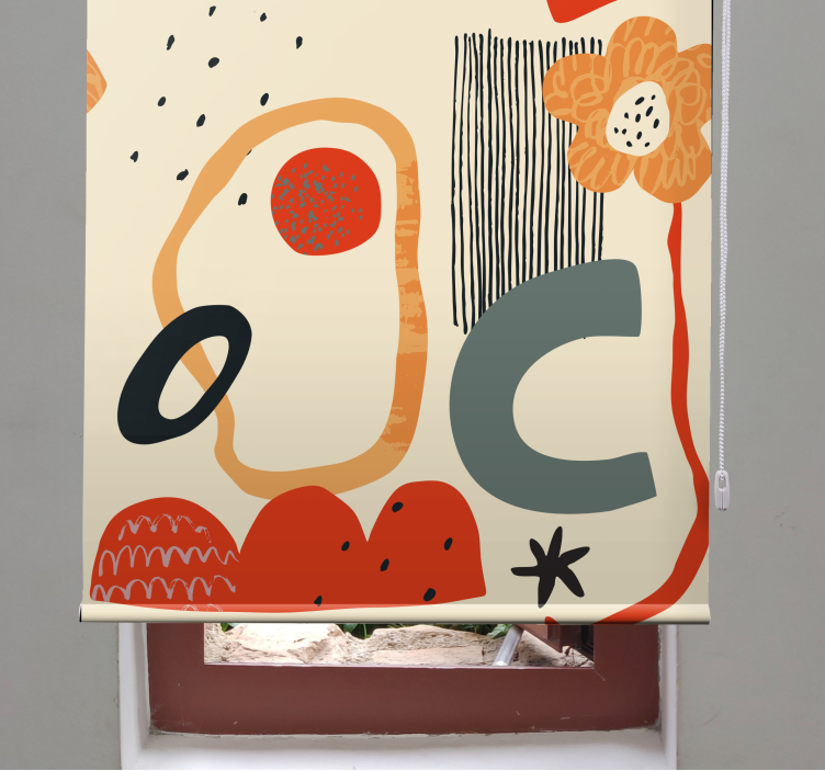 Ostale rolete apstraktna cvjetna kompozicija - TenStickers