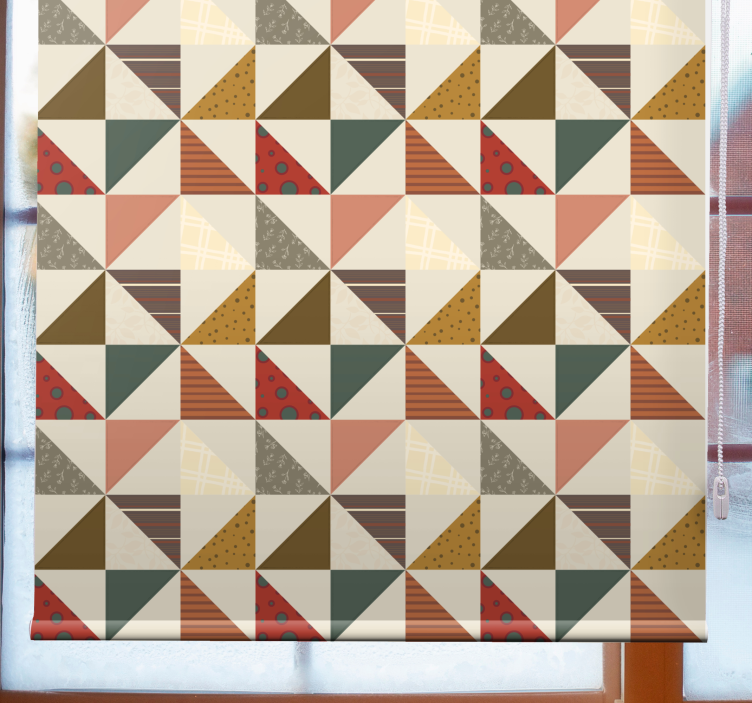 Patchwork geometrijski više vintage rolo zavjesa - TenStickers