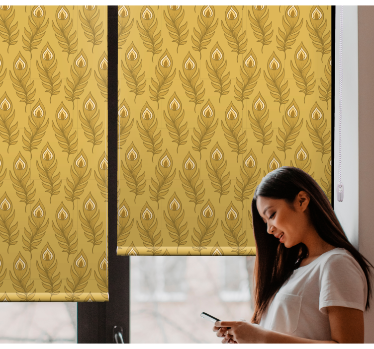 Rolo zavjese cvijeće i biljke graciozan motiv lišća - TenStickers