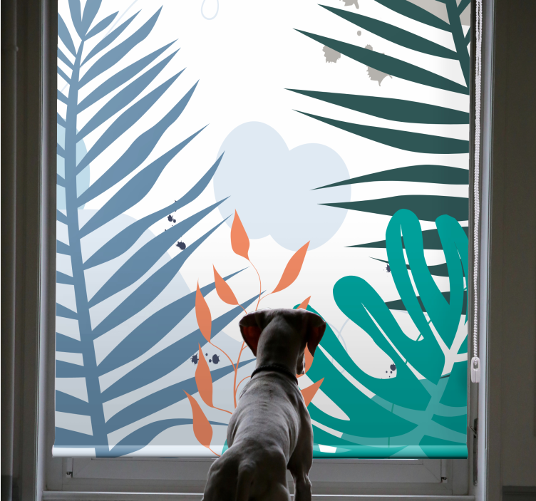 Rolo zavjese cvijeće i biljke tropsko veliko lišće - TenStickers