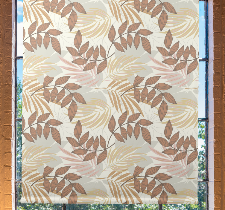 Rolo zavjese cvijeće i biljke nježan uzorak lišća - TenStickers