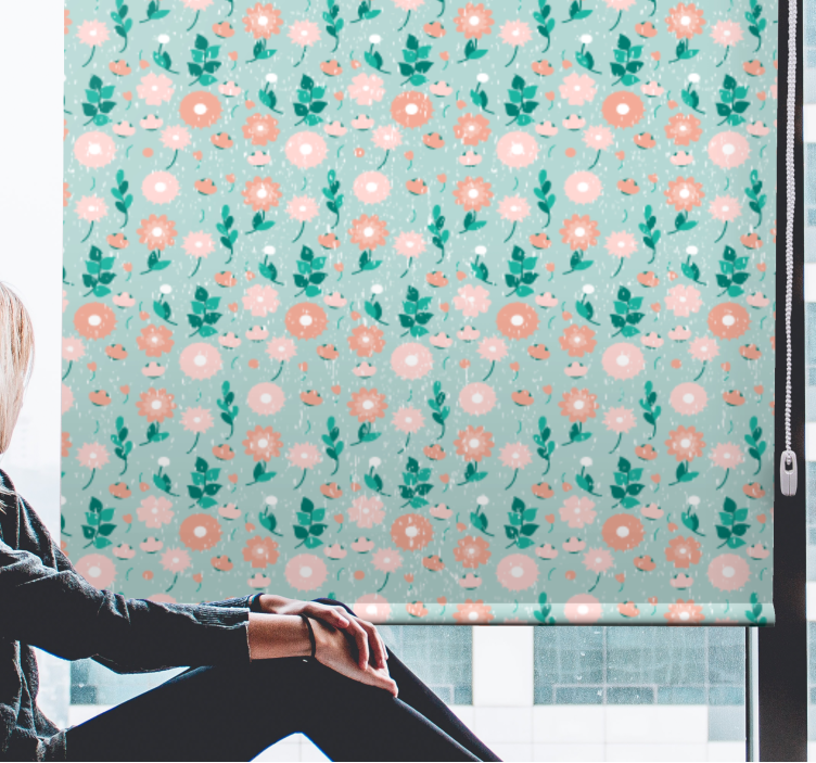 Rolo zavjese tinejdžerski cvjetovi boje breskve - TenStickers