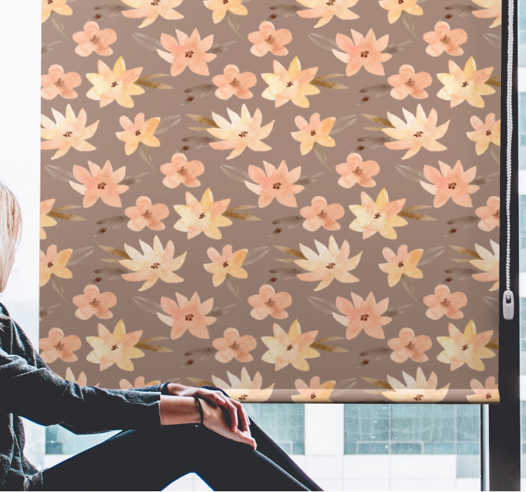 Rolo zavjese cvijeće i biljke nježni cvjetni uzorak - TenStickers