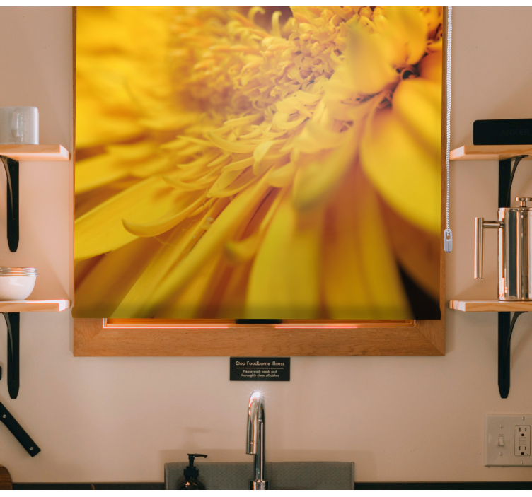 Rolo zavjese cvijeće i biljke žuti krupni plan - TenStickers