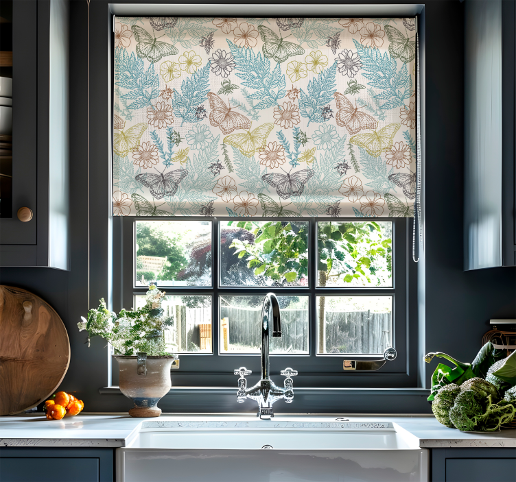 Rolo zavjese cvjetni leptiri - TenStickers