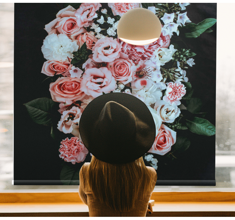 Rolo zavjese cvjetni rascvjetani cvjetni aranžman - TenStickers