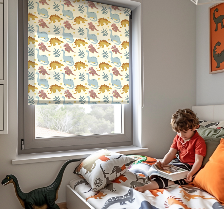 Rolo zavjese dinosaura minimalistički stil - TenStickers