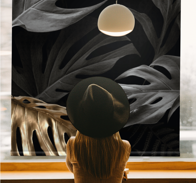 Rolo zavjese elegantan veliko tropsko lišće - TenStickers