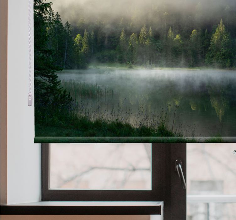 Rolo zavjese drveće magloviti šumski odraz - TenStickers