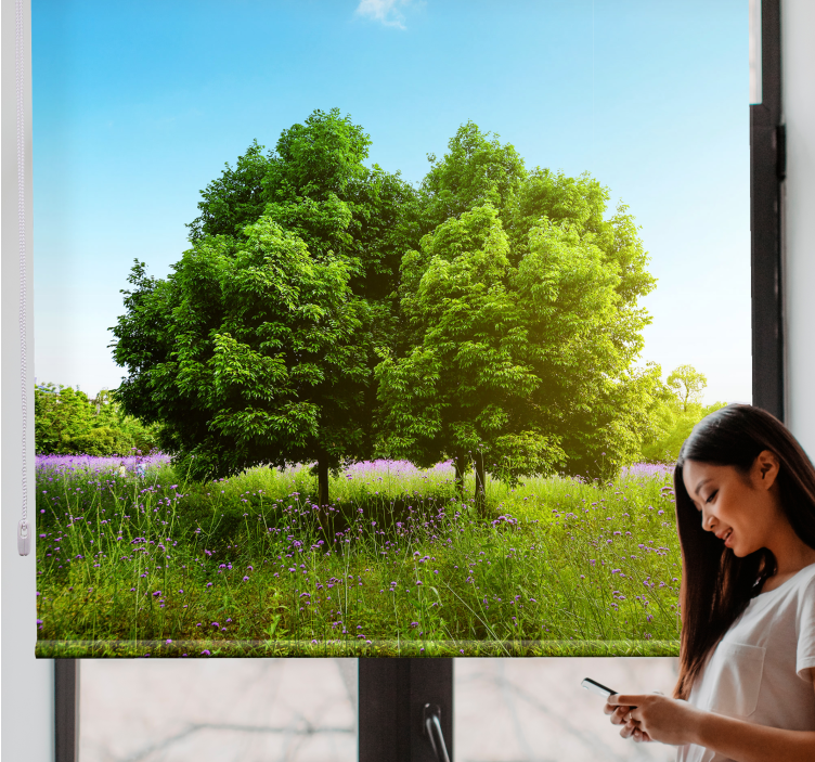 Rolo zavjese drveće prizor bujnog zelenila - TenStickers