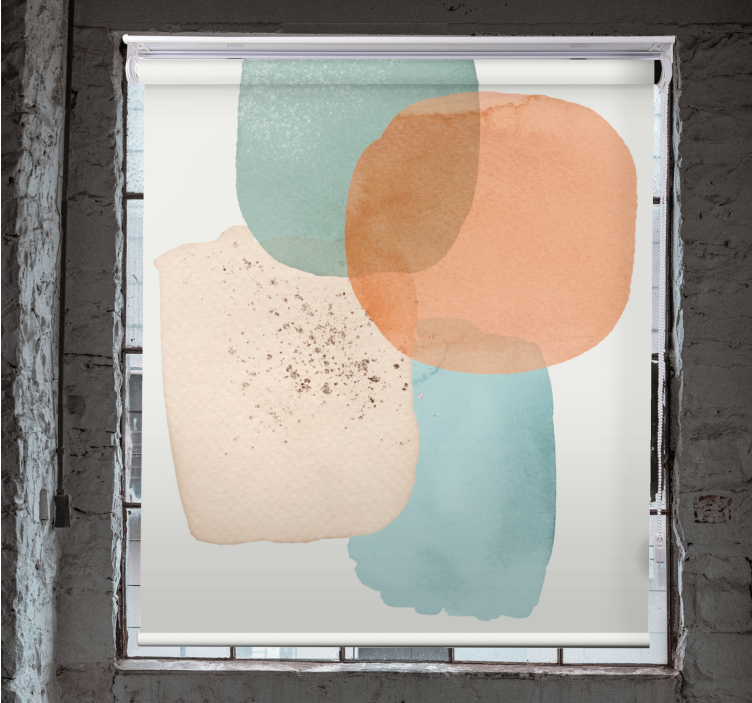 Rolo zavjese moderna geometrijske mrlje u boji - TenStickers