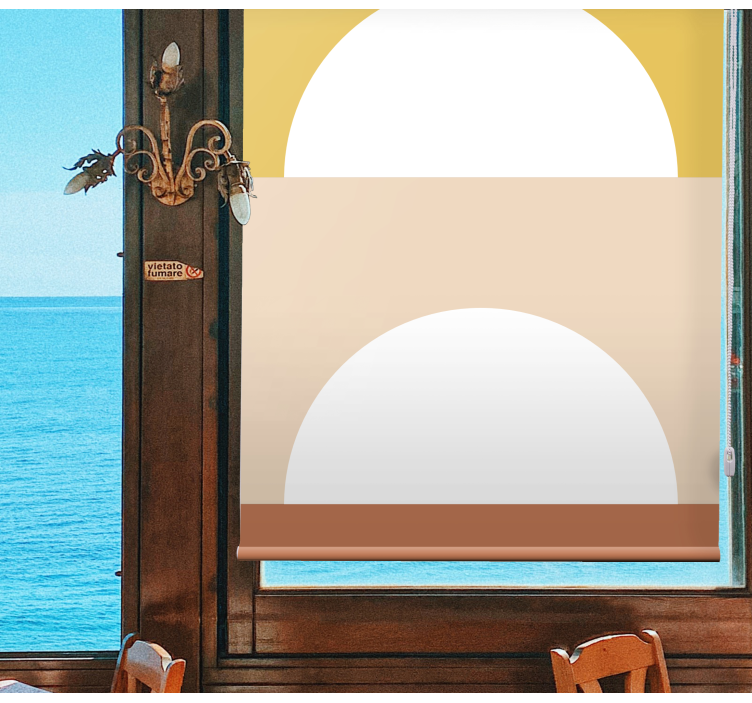 Rolo zavjese moderna krugovi izlazećeg sunca - TenStickers