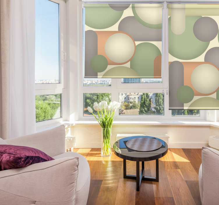 Rolo zavjese moderna raspored geometrijskog kruga - TenStickers