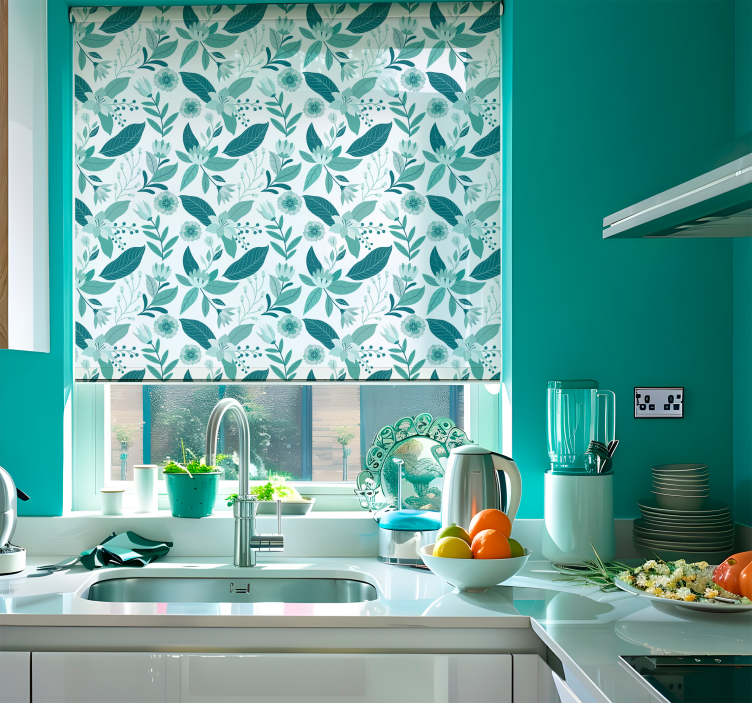 Rolo zavjese nordijski stil flore - TenStickers