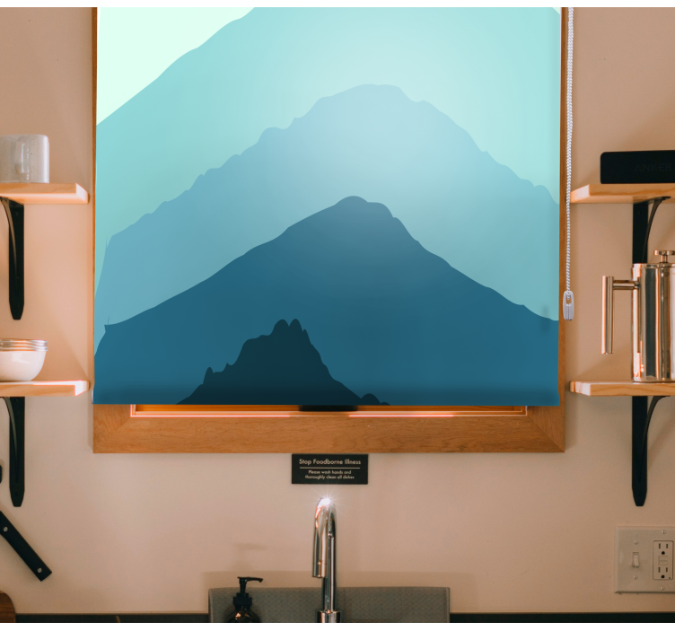 Rolo zavjese izvornik slojevi planinske siluete - TenStickers