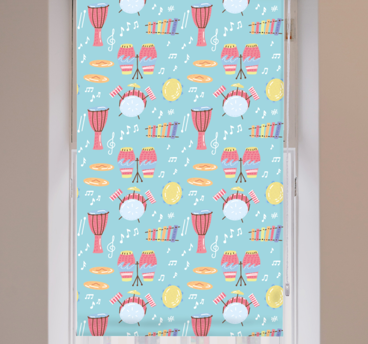 Rolo zavjese izvornik uzorci glazbenih instrumenata - TenStickers