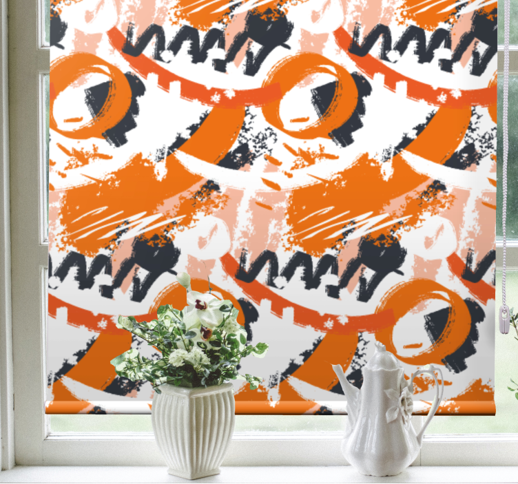 Rolo zavjese tekstura i uzorak apstraktni kružni motiv - TenStickers