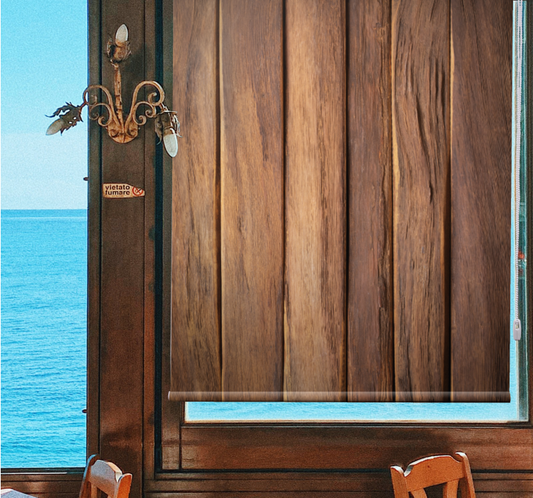 Rolo zavjese tekstura i uzorak drvene ploče - TenStickers