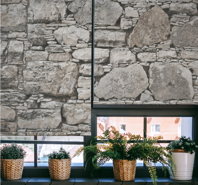 Rolo zavjese tekstura i uzorak efekt kamenog zida - TenStickers