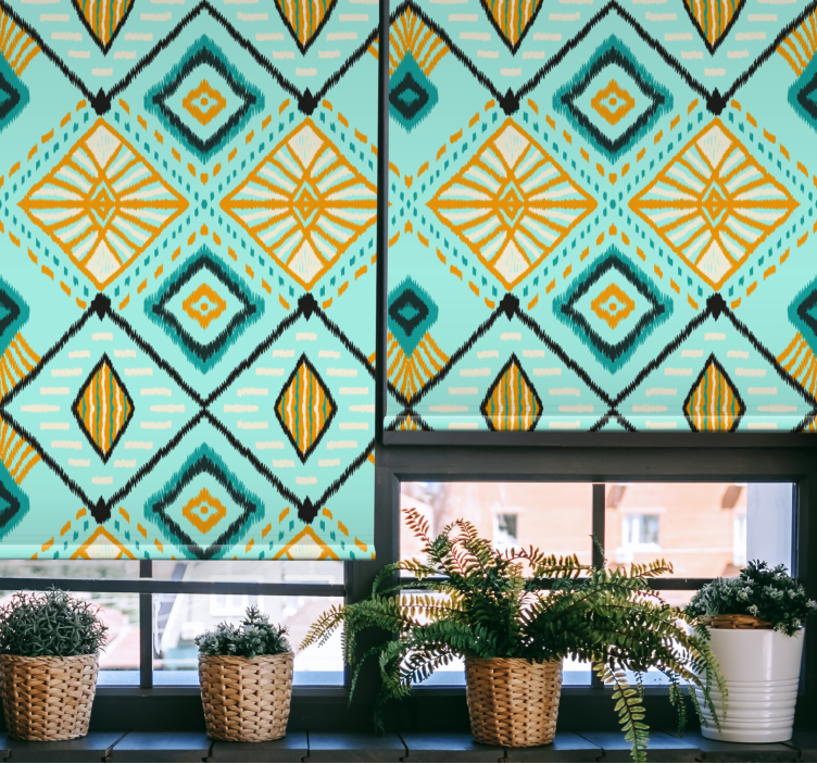 Zavjese za dnevni boravak geometrijski dijamantni motiv - TenStickers