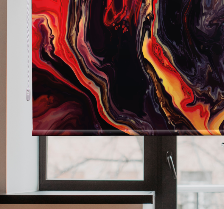 Rolo zavjese tekstura i uzorak kovitlajući crveno i crno - TenStickers