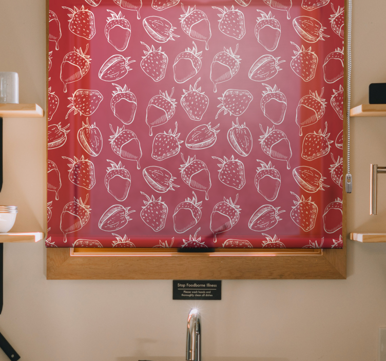 Rolo zavjese voće i povrće uzorak jagode - TenStickers