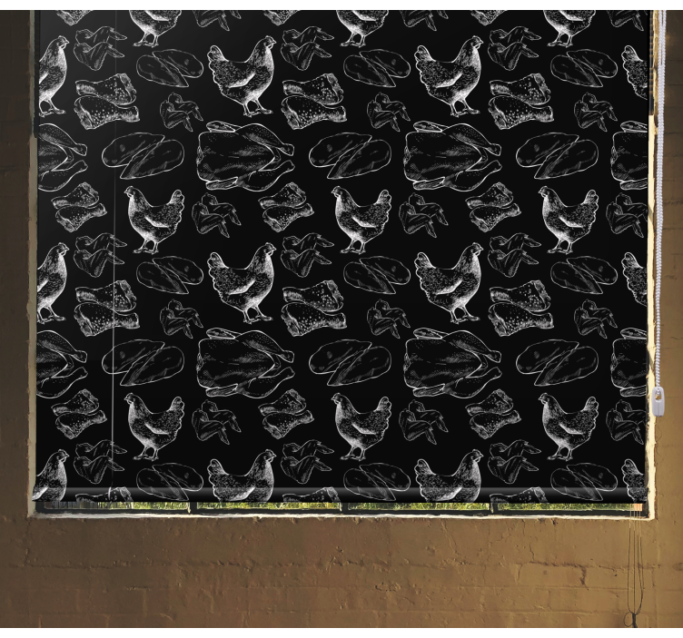 Rolo zavjese izvornik kokoši i meso - TenStickers