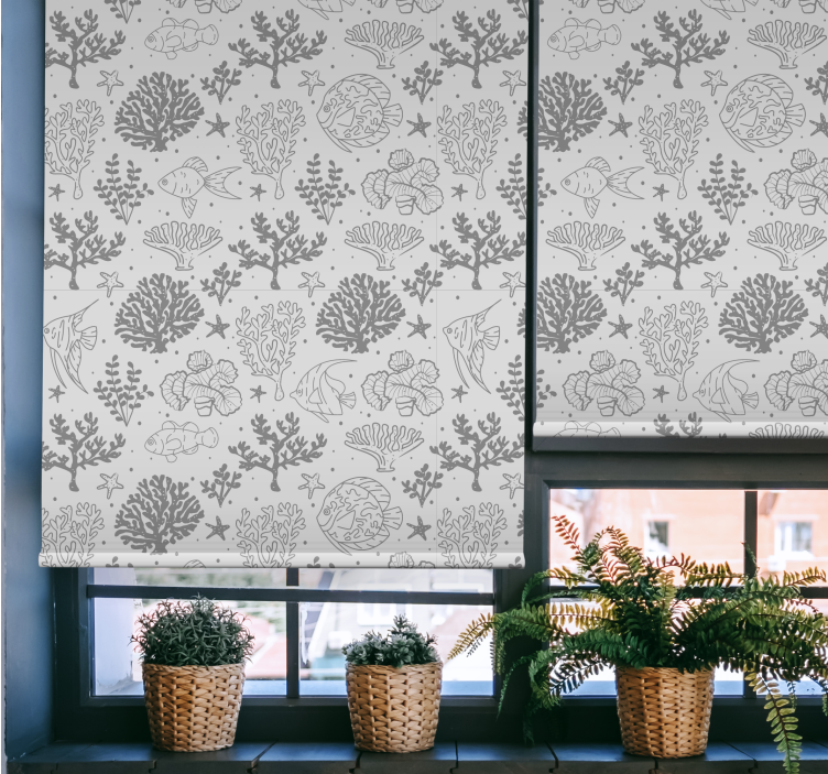 Rolo zavjese životinje obrasci oceanskog života - TenStickers