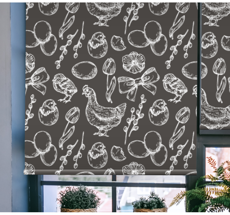 Rolo zavjese životinje šarmantni uzorci pilića - TenStickers