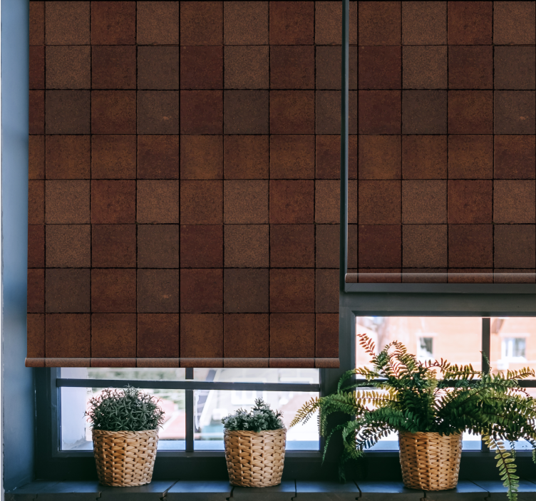 Drvena cigla uzorak rustikalni Rolo zavjese - TenStickers