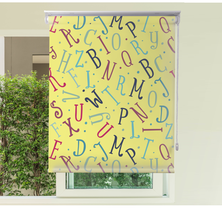 šarena slova dječja Rolo zavjese - TenStickers